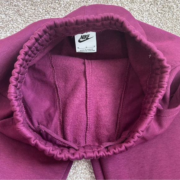 Nike Girls Size M Purple Wide Leg Fleece Sweatpants High Rise Pockets - Picture 6 of 7